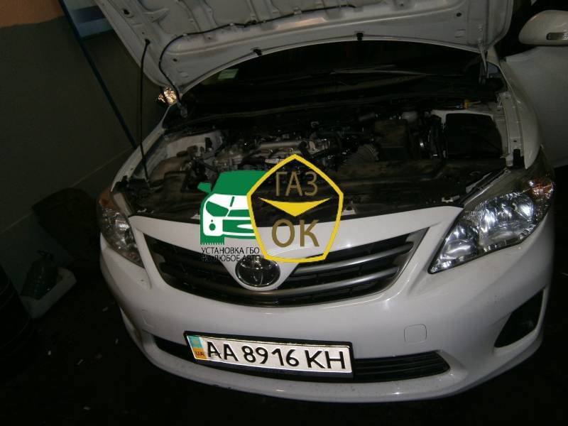 Установка ГБО на авто Toyota Corolla 1.6 газ на машину Gaz Ok Газ ОК Киев