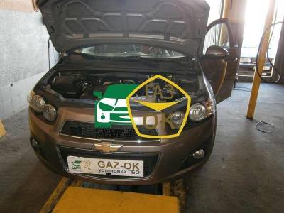 Установка ГБО на авто Chevrolet Aveo 2014 газ на машину Gaz Ok Газ ОК Киев