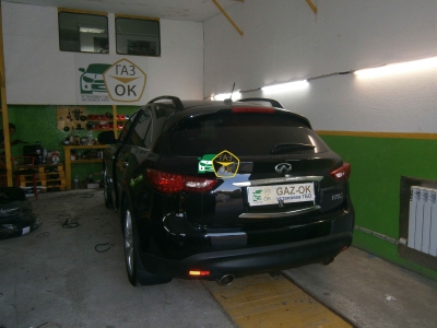 Установка ГБО на авто Infiniti FX 50 S   газ на машину Gaz Ok Газ ОК Киев
