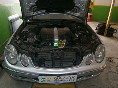 Установка ГБО на авто Mercedes-Benz  W211 2006 г.  газ на машину Gaz Ok Газ ОК Киев