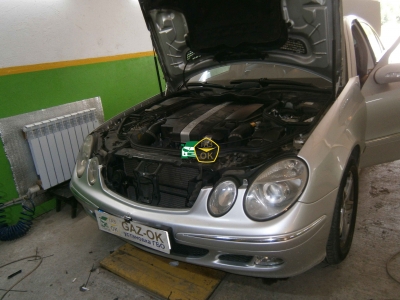 Установка ГБО на авто Mercedes-Benz  W211 2006 г.  газ на машину Gaz Ok Газ ОК Киев