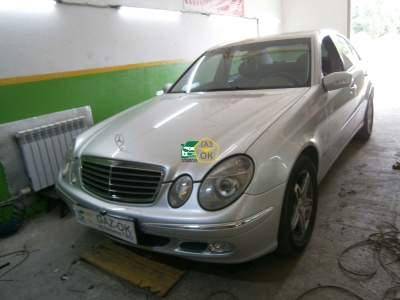 Установка ГБО на авто Mercedes-Benz  W211 2006 г.  газ на машину Gaz Ok Газ ОК Киев