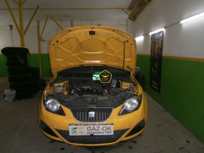 Установка ГБО на авто Seat Ibiza 2014  газ на машину Gaz Ok Газ ОК Киев