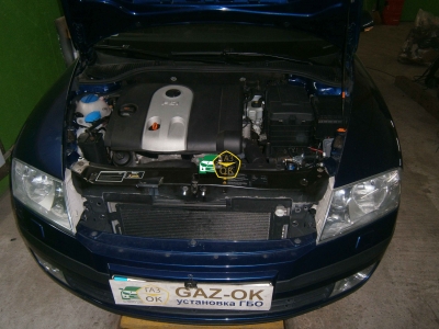 Установка ГБО на авто Skoda Octavia 1.6 FSI  газ на машину Gaz Ok Газ ОК Киев
