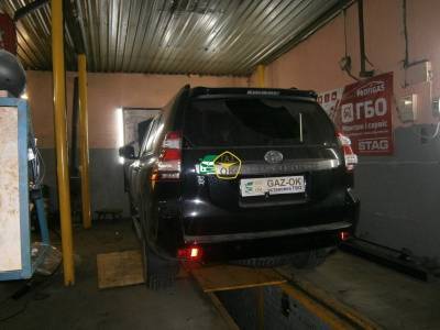 Установка ГБО на авто Toyota Land Cruiser Prado 2.7 2017 г.в газ на машину Gaz Ok Газ ОК Киев