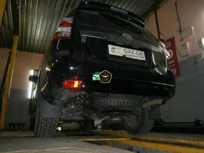 Установка ГБО на авто Toyota Land Cruiser Prado 2.7 2017 г.в газ на машину Gaz Ok Газ ОК Киев