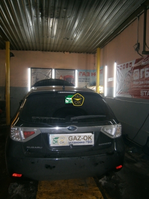 Установка ГБО на авто Subaru Impreza 2.0 2010г газ на машину Gaz Ok Газ ОК Киев